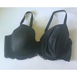 Simply Vera Bra Size 38D Black Lace Lightly Lined Underwire Style #2184005